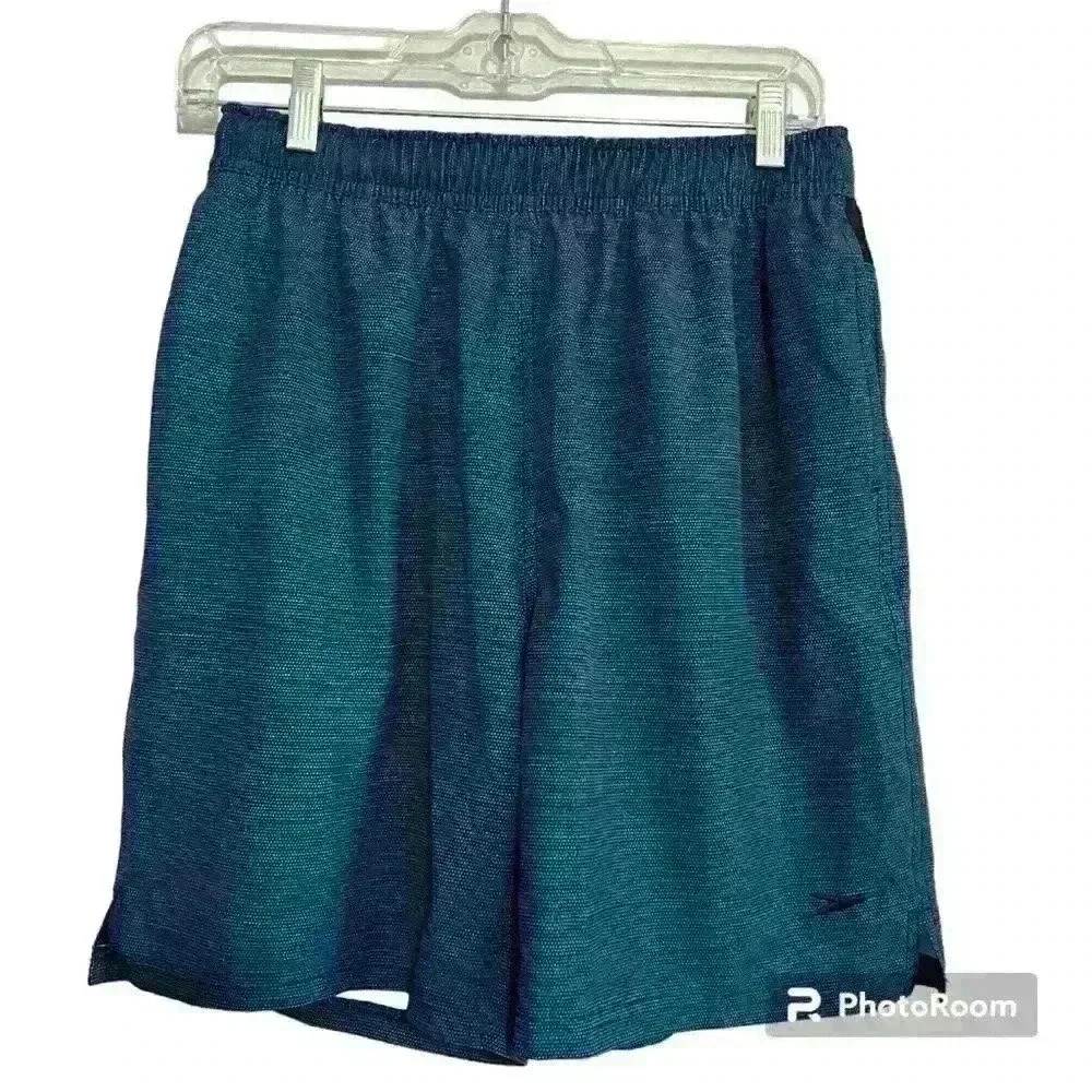 Speedo Blue and Black Swim Shorts. Men's Size Small